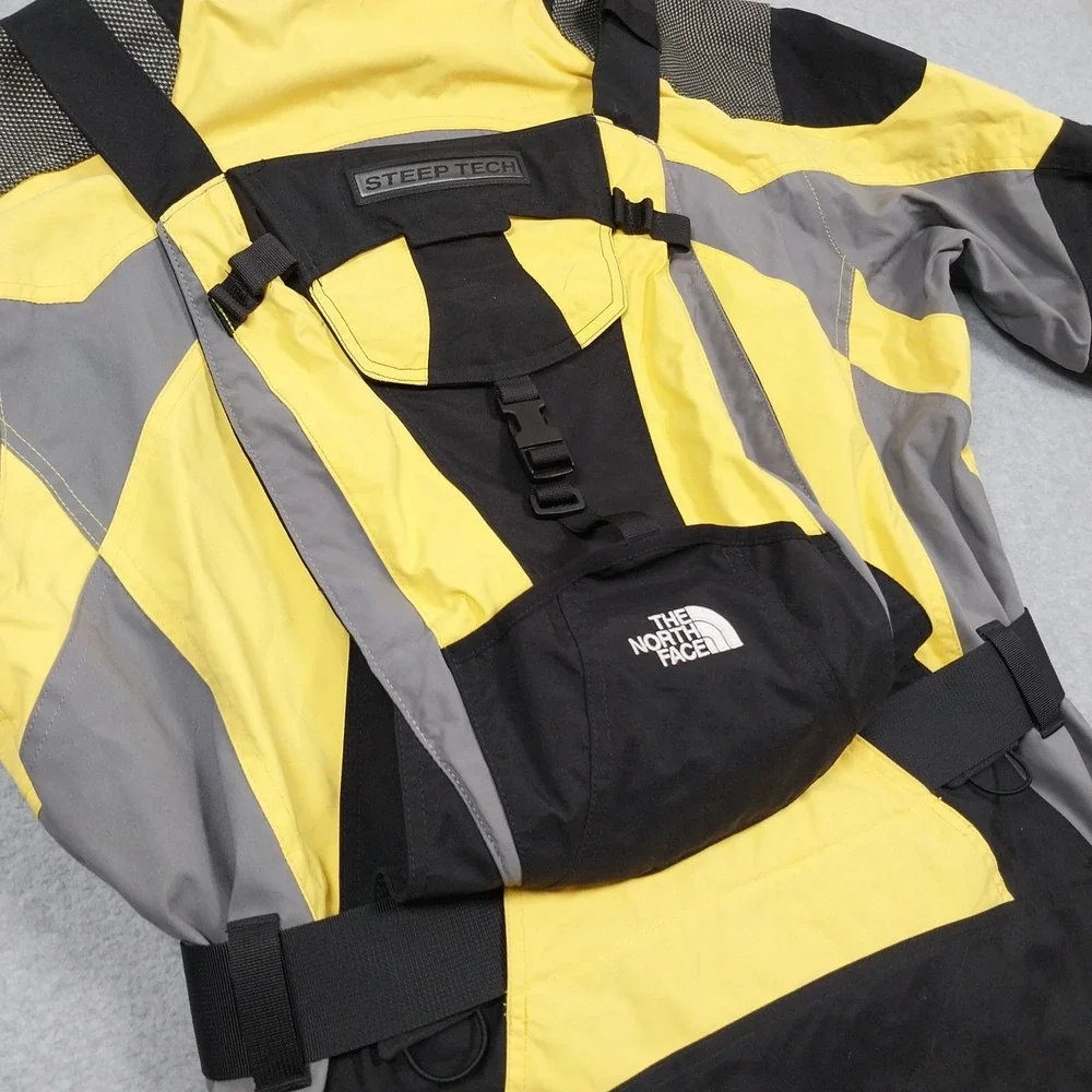 The North Face Steep Tech Jacket Mens Large Black Yellow Scot Schmidt Work Ski
